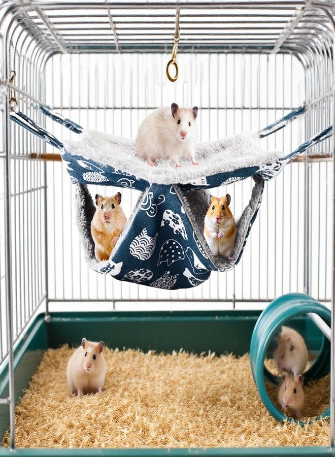 Plexaris Rat Hammock, 2-Layer Small Pet Hanging Bed for Chinchilla Cage, Hamster House, Guinea Pig House, Comfortable Sleeping Bed for Rodent Pets, Travel and Seasonal Use - Image 5